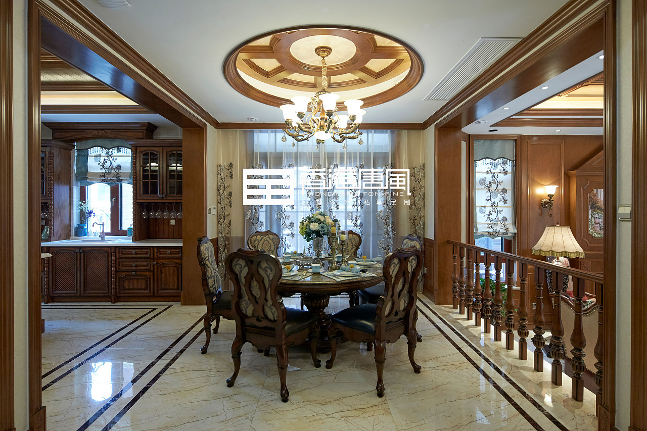 濟(jì)南中海鉑宮美式風(fēng)格別墅裝修實(shí)景圖 | 香港唐風(fēng)室內(nèi)裝飾設(shè)計(jì)